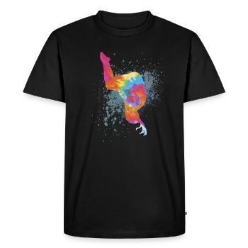 Colorful Figure Gymnastics Gymnast Gymnastics Gifts - Men's Premium Organic T-Shirt - black - Front - Nico (187cm)