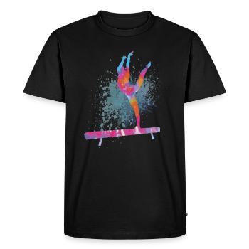 Colorful Figure Gymnastics Gymnast Gymnastics Gifts - Men's Premium Organic T-Shirt - black - Front - Nico (187cm)