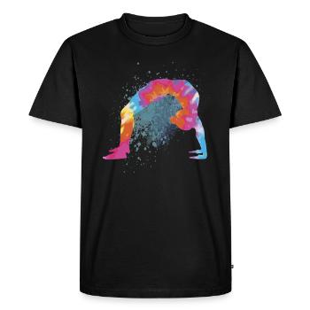 Colorful Figure Gymnastics Gymnast Gymnastics Gifts - Men's Premium Organic T-Shirt - black - Front - Nico (187cm)