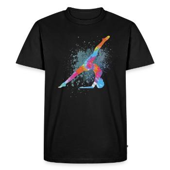 Colorful Figure Gymnastics Gymnast Gymnastics Gifts - Men's Premium Organic T-Shirt - black - Front - Nico (187cm)