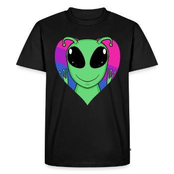 Bisexual Extraterrestrial Life Gift - Men's Premium Organic T-Shirt - black - Front - Nico (187cm)