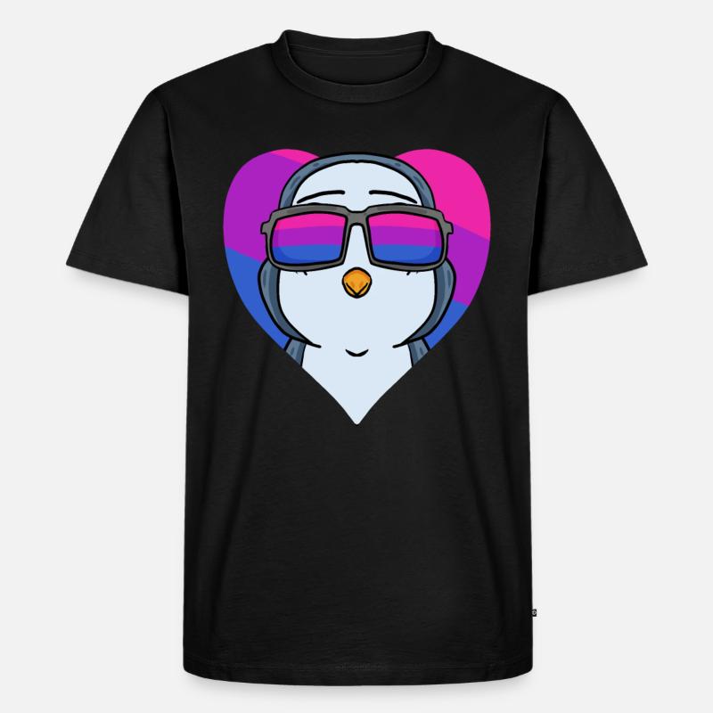 Bisexuell Pinguin Geschenk - Männer Premium Bio T-Shirt - Schwarz