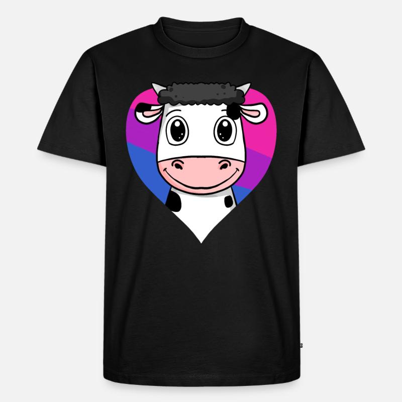 Bisexuell Kuh Geschenk - Männer Premium Bio T-Shirt - Schwarz