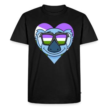 Genderqueer Koala - Men's Premium Organic T-Shirt - black - Front - Nico (187cm)