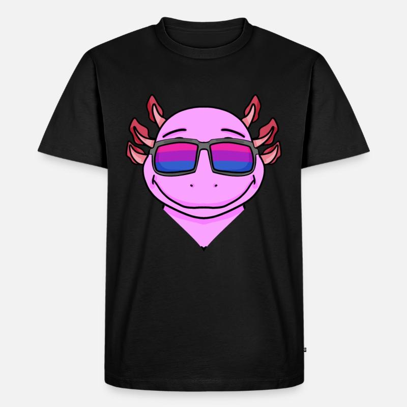 Bisexuell Axolotl Geschenk - Männer Premium Bio T-Shirt - Schwarz