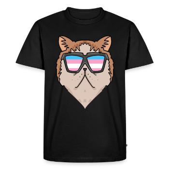 Transgenre Transsexuel Exotique Shorthair Cat - T-shirt Premium bio Homme - noir - Devant - Nico (187cm)