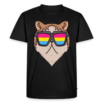 Chat exotique pansexuel à poil court - Chat - T-shirt Premium bio Homme - noir - Devant - Nico (187cm)