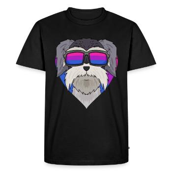 Chien Schnauzer - T-shirt Premium bio Homme - noir - Devant - Nico (187cm)