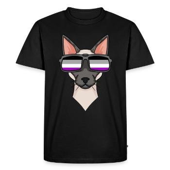Asexuel Lgbt Siamese Chat Chat Asexualité - T-shirt Premium bio Homme - noir - Devant - Nico (187cm)