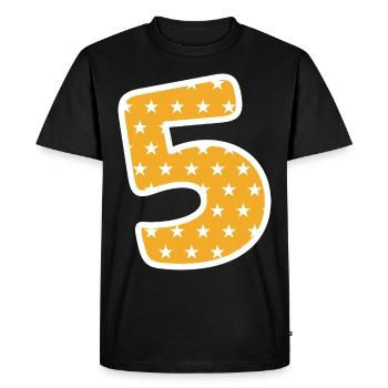 Cinq - T-shirt Premium bio Homme - noir - Devant - Nico (187cm)
