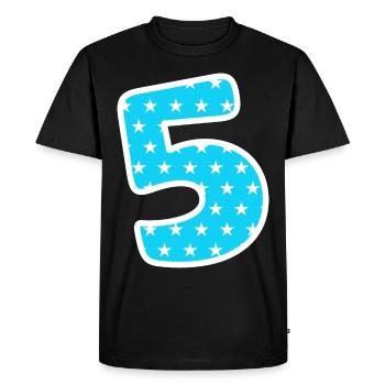Numéro 5 - T-shirt Premium bio Homme - noir - Devant - Nico (187cm)
