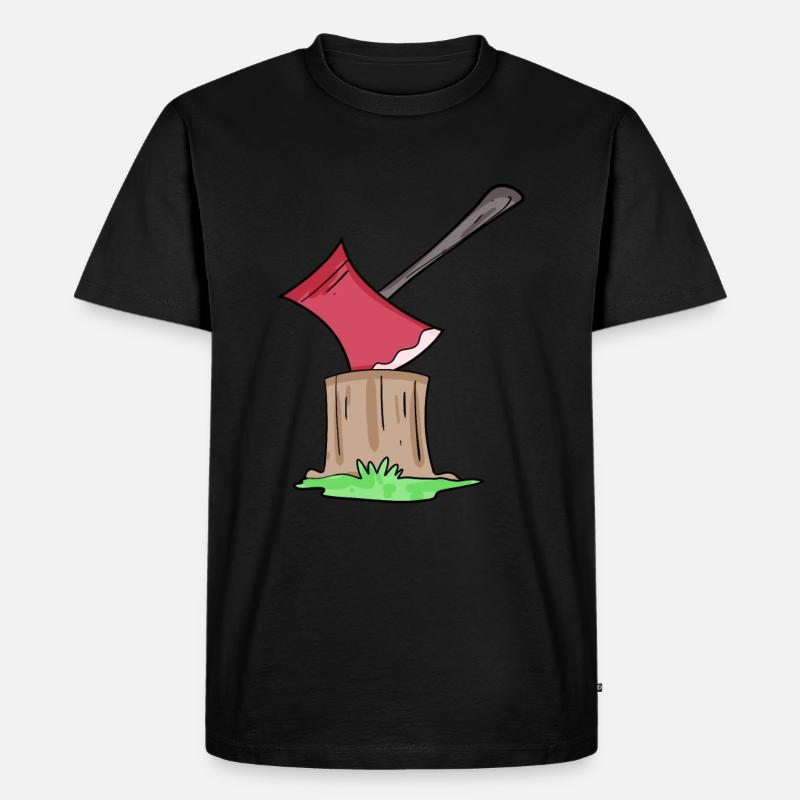 Axe Lumberjack - Men's Premium Organic T-Shirt - black