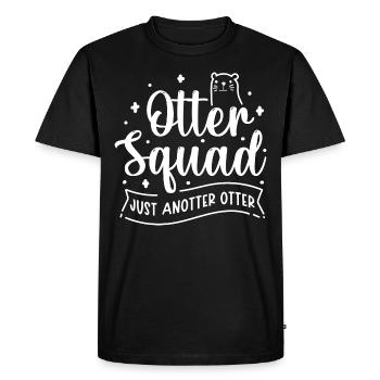 Cute Otter Squad, animaux de la forêt, faune - T-shirt Premium bio Homme - noir - Devant - Nico (187cm)