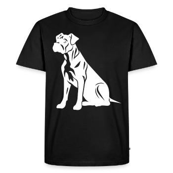 Silhouette de chien boxer - T-shirt Premium bio Homme - noir - Devant - Nico (187cm)