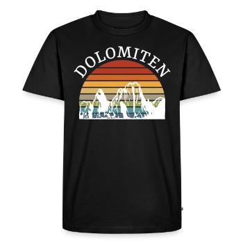 Tyrol du Sud Dolomites Fun skieur Alpiniste - T-shirt Premium bio Homme - noir - Devant - Nico (187cm)
