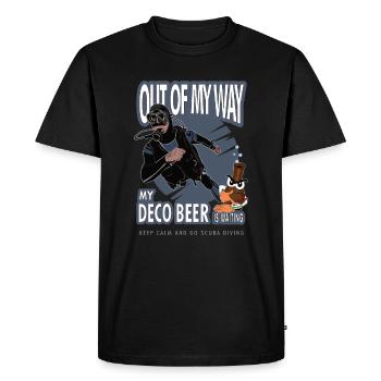 Diving deco beer out of the way gift - Men's Premium Organic T-Shirt - black - Front - Nico (187cm)