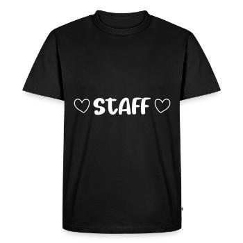 Cœur du personnel - T-shirt Premium bio Homme - noir - Devant - Nico (187cm)