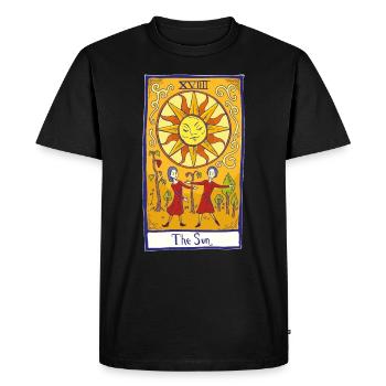 Soleil XVIII Tarot - T-shirt Premium bio Homme - noir - Devant - Nico (187cm)