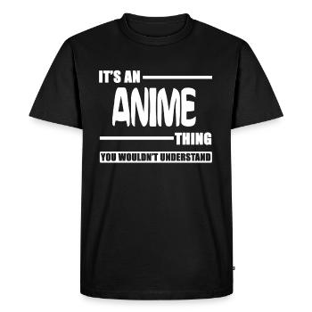Anime Manga - T-shirt Premium bio Homme - noir - Devant - Nico (187cm)