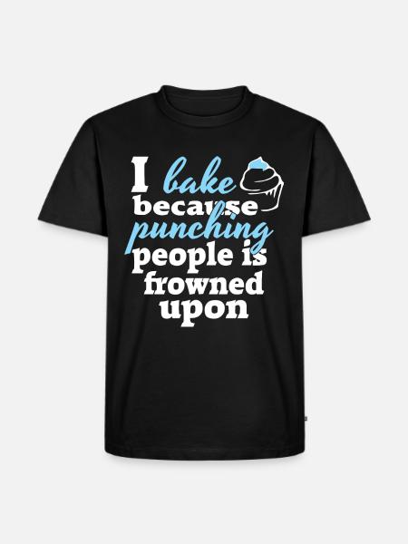 Bäcker backen - Männer Premium Bio T-Shirt - Schwarz