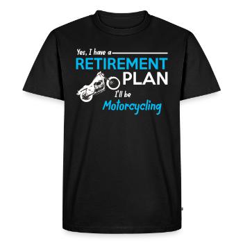 Biker Motorcyclist Motorcycle - Men's Premium Organic T-Shirt - black - Front - Nico (187cm)