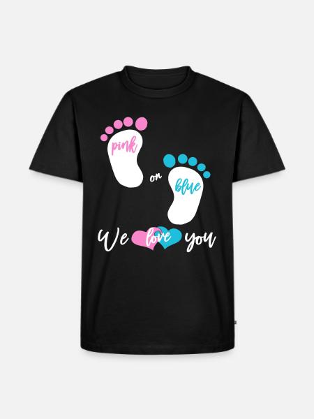 Fille ou garçon rose ou bleu - T-shirt Premium bio Homme - noir