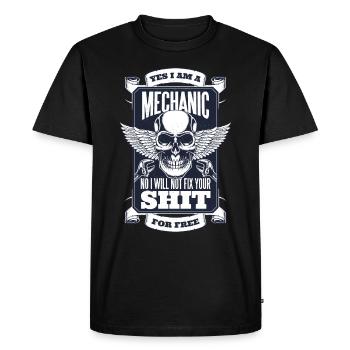 Mécanique Skull Rock - T-shirt Premium bio Homme - noir - Devant - Nico (187cm)