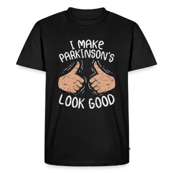 Maladie de Parkinson: I Make Parkinson’s Look Good - T-shirt Premium bio Homme - noir - Devant - Nico (187cm)