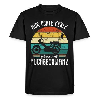 Moped Mofa Fuchsschwanz Kerle Männer Zweitakter - Männer Premium Bio T-Shirt - Schwarz - Vorne - Nico (187cm)