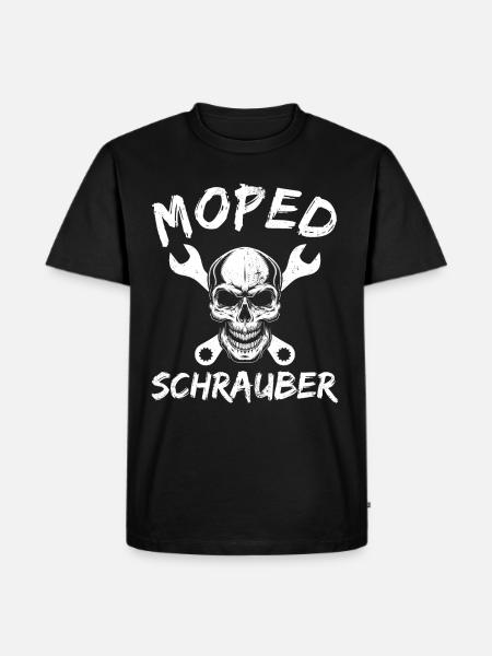 Mofa Moped Zweitakter Schrauber Mechaniker - Herre Premium økologisk T-shirt - sort