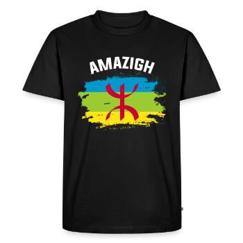 Amazigh - T-shirt Premium bio Homme - noir - Devant - Nico (187cm)