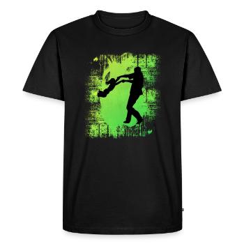 Père et fille - T-shirt Premium bio Homme - noir - Devant - Nico (187cm)