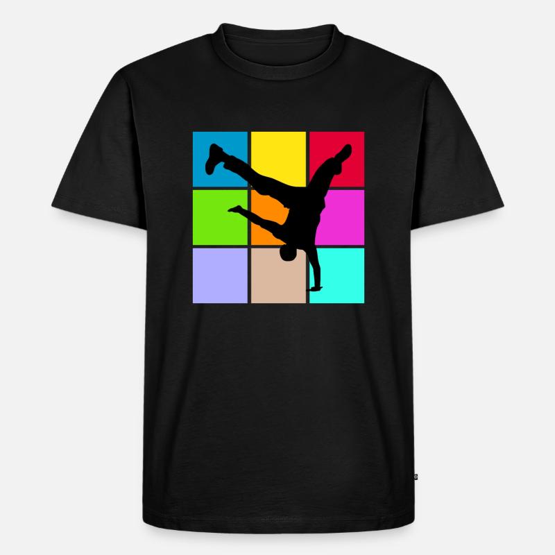 Breakdance - Männer Premium Bio T-Shirt - Schwarz