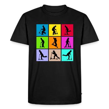 trottinette freestyle - T-shirt Premium bio Homme - noir - Devant - Nico (187cm)