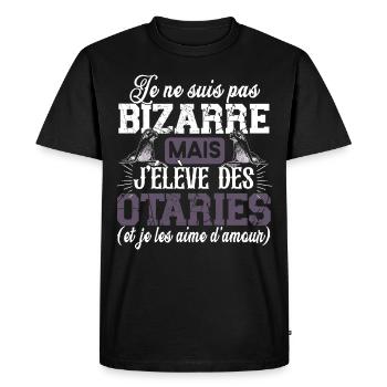 Otarie Phoque Animal Zoo Mammifère Cadeau Humour - T-shirt Premium bio Homme - noir - Devant - Nico (187cm)