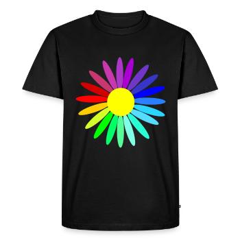 fleur arc - T-shirt Premium bio Homme - noir - Devant - Nico (187cm)