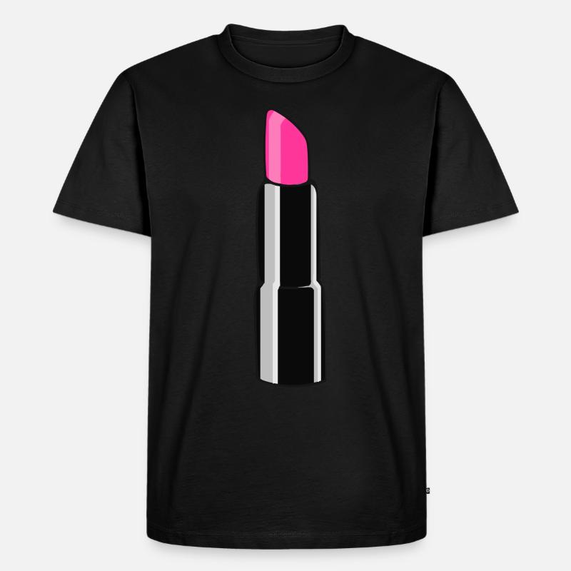 Lippenstift - Männer Premium Bio T-Shirt - Schwarz