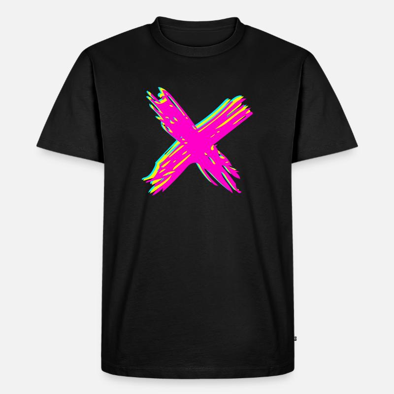 Zeichen - Männer Premium Bio T-Shirt - Schwarz