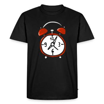 Réveil - Horloge - T-shirt Premium bio Homme - noir - Devant - Nico (187cm)