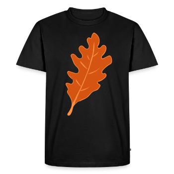Chêne - Feuille de chêne - Automne - T-shirt Premium bio Homme - noir - Devant - Nico (187cm)