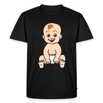 infant - Men's Premium Organic T-Shirt - black - Front - Nico (187cm)