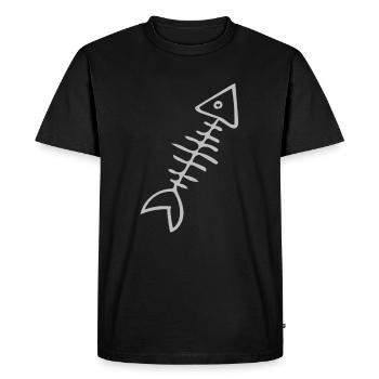 poisson - T-shirt Premium bio Homme - noir - Devant - Nico (187cm)