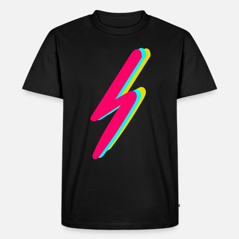 Blitz - Männer Premium Bio T-Shirt - Schwarz