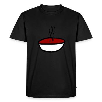 soupe - T-shirt Premium bio Homme - noir - Devant - Nico (187cm)