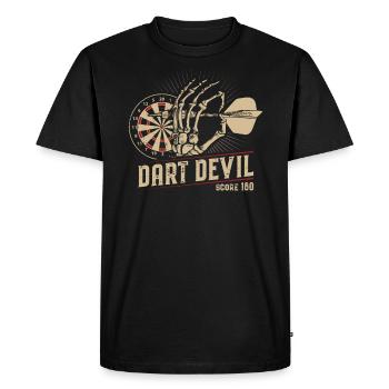 Dart Devil Score 180 fléchettes joueurs de fléchettes - T-shirt Premium bio Homme - noir - Devant - Nico (187cm)
