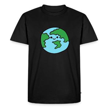 Monde - T-shirt Premium bio Homme - noir - Devant - Nico (187cm)