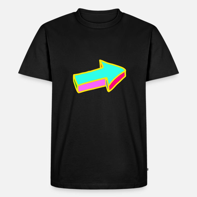 Pfeil - Männer Premium Bio T-Shirt - Schwarz