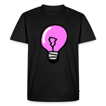 Ampoule - T-shirt Premium bio Homme - noir - Devant - Nico (187cm)