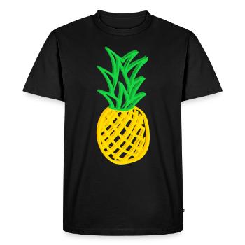 pineapple - Men's Premium Organic T-Shirt - black - Front - Nico (187cm)