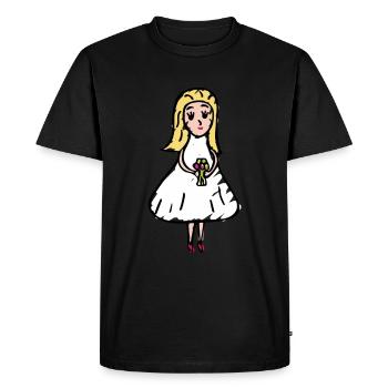 Drawing - Bride - Men's Premium Organic T-Shirt - black - Front - Nico (187cm)